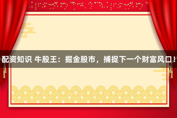 配资知识 牛股王：掘金股市，捕捉下一个财富风口！
