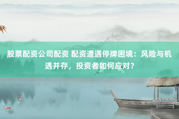 股票配资公司配资 配资遭遇停牌困境：风险与机遇并存，投资者如何应对？