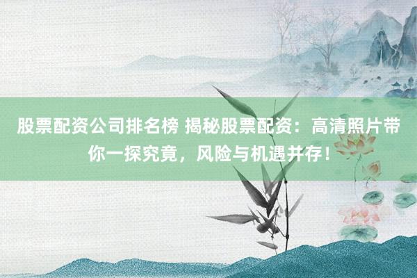 股票配资公司排名榜 揭秘股票配资：高清照片带你一探究竟，风险与机遇并存！