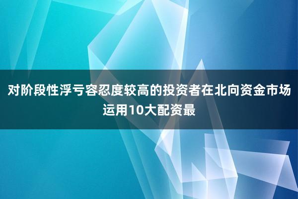 对阶段性浮亏容忍度较高的投资者在北向资金市场运用10大配资最